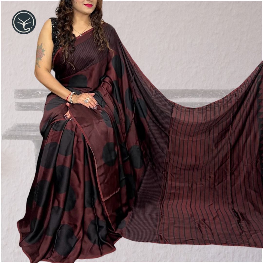 AJRAKH IN MODAL SILK (MD-AJ-KD-89) - BLOCK PRINTED