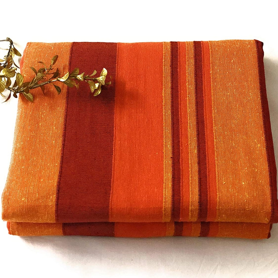 COTTON BEDSHEET WITH PILLOWS- STRIPPED - KING SIZE