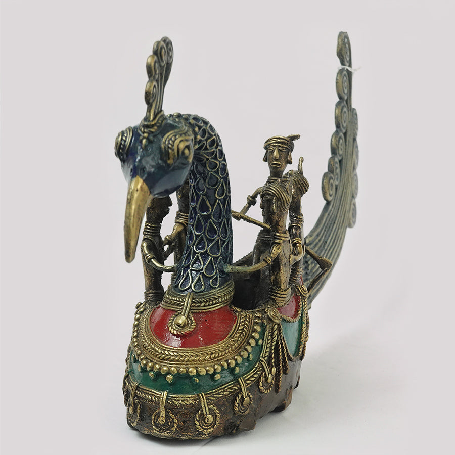 DHOKRA MULTICOLOUR PEACOCK BOAT