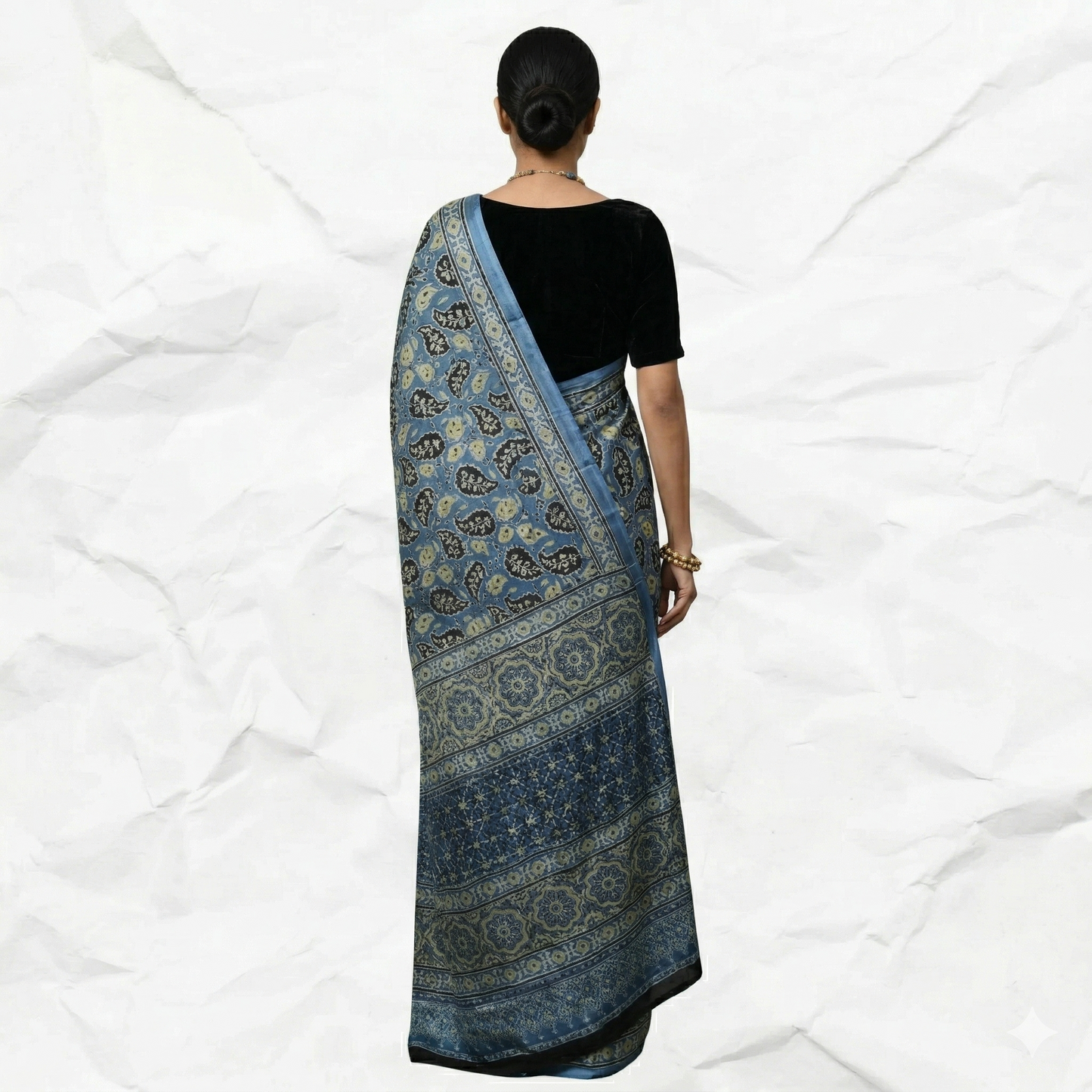AJRAKH IN MODAL SILK (MD-AJ-KD-100) - BLOCK PRINTED