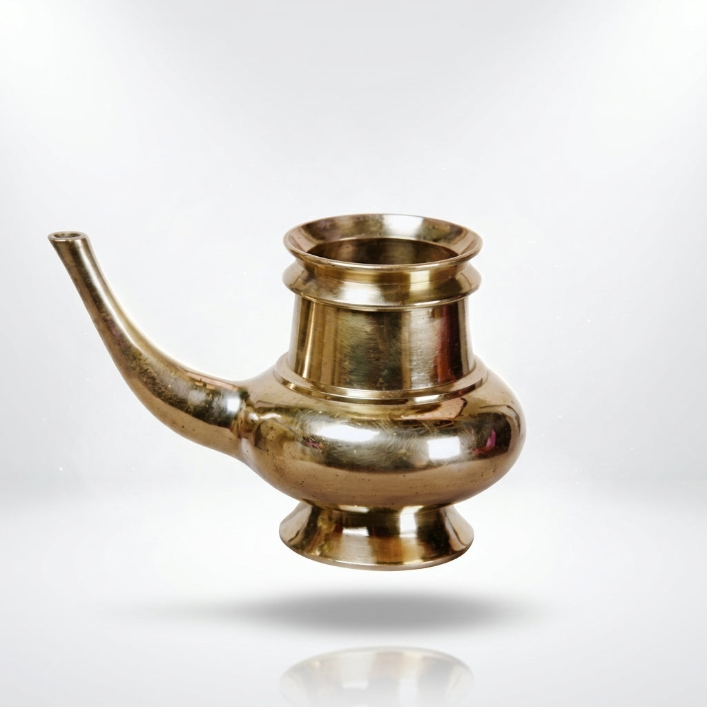 BRASS KINDI OR VESSEL WITH SPROUT