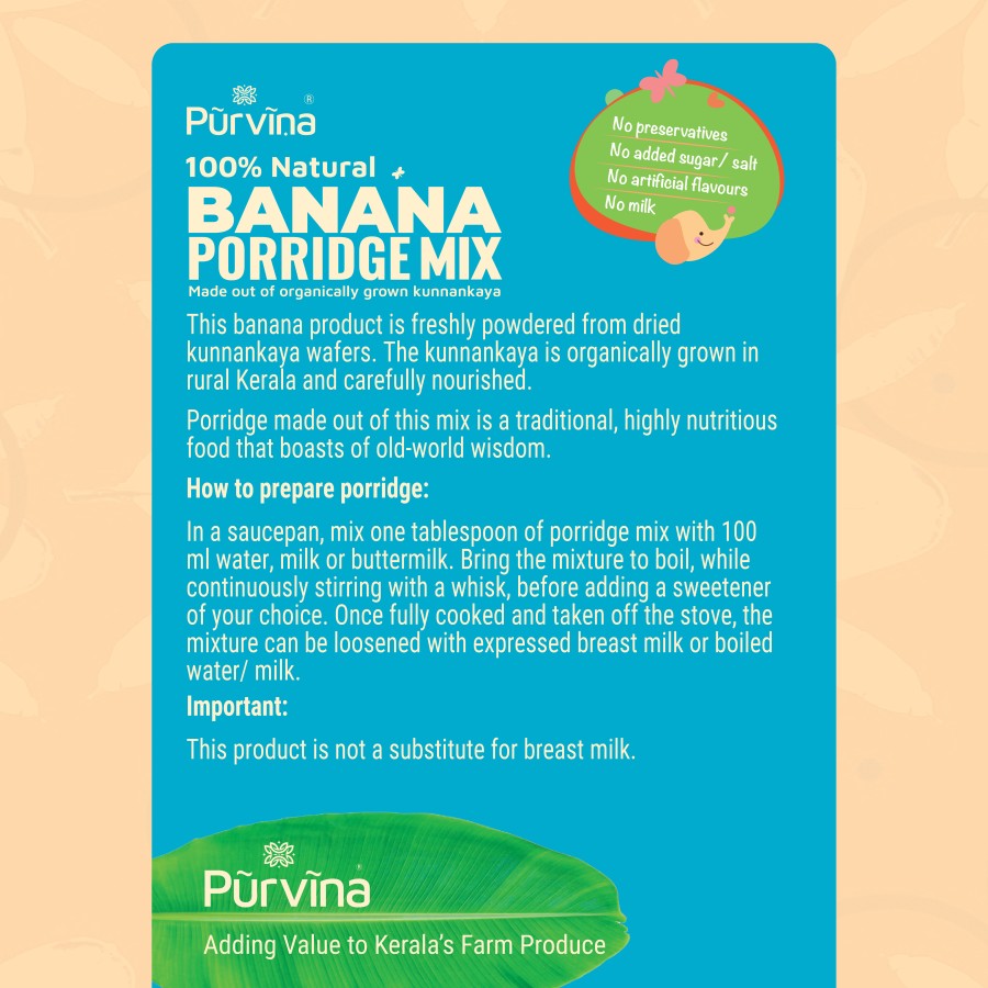 100% NATURAL BANANA PORRIDGE MIX FOR INFANTS