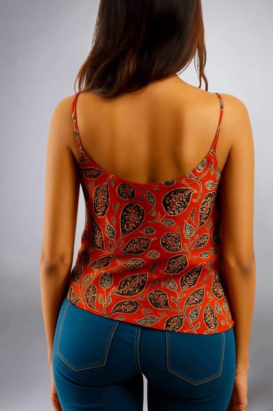 Ajrakh top - Red