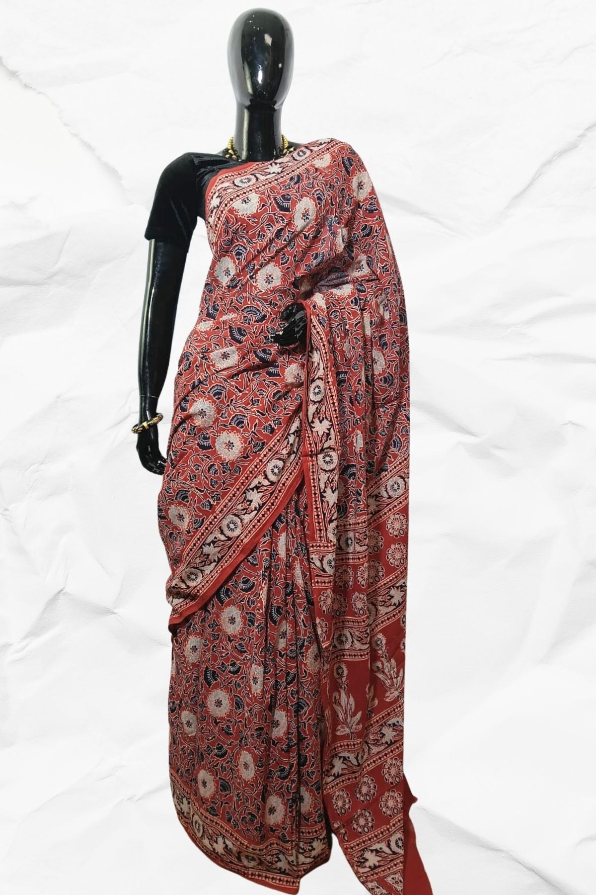 AJRAKH IN PURE COTTON (CT-AJ-BC-06) - BLOCK PRINTED