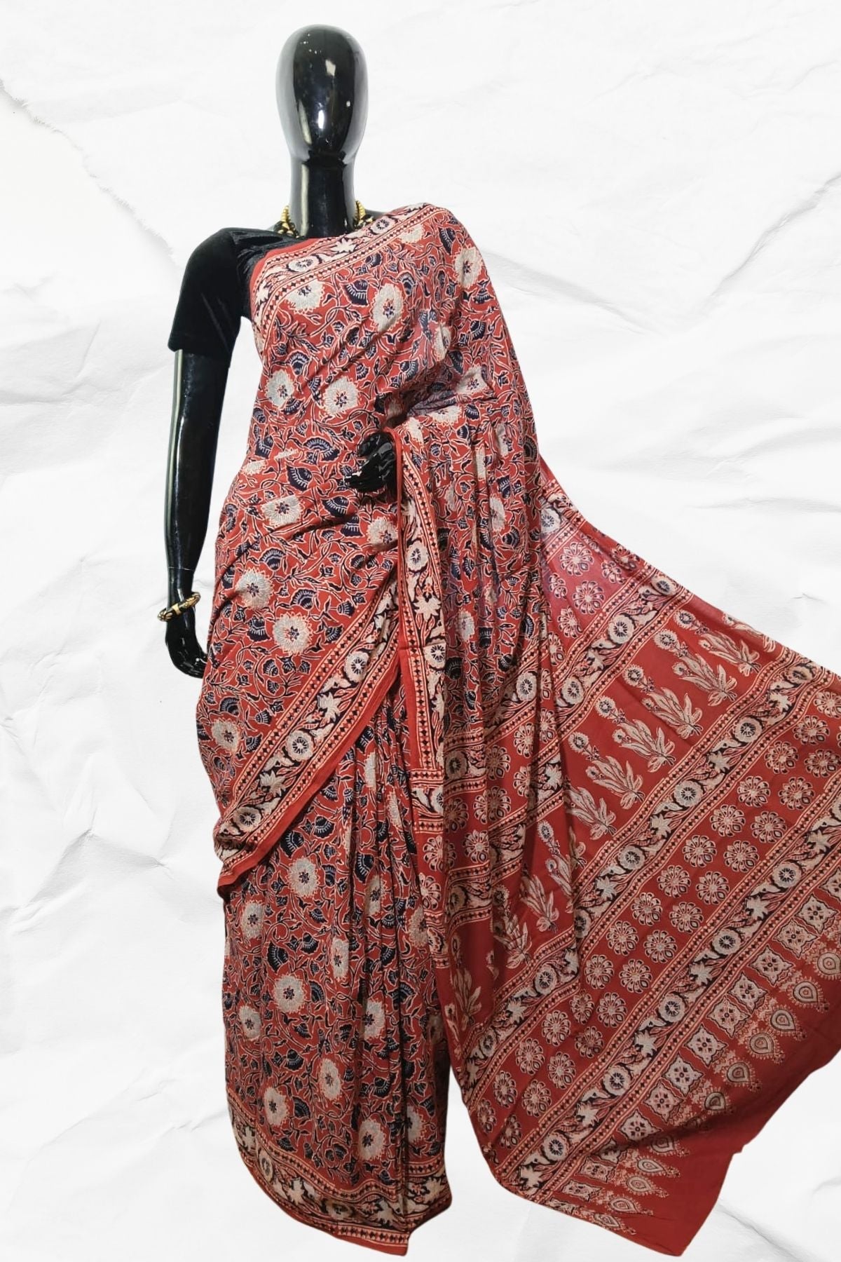 AJRAKH IN PURE COTTON (CT-AJ-BC-06) - BLOCK PRINTED