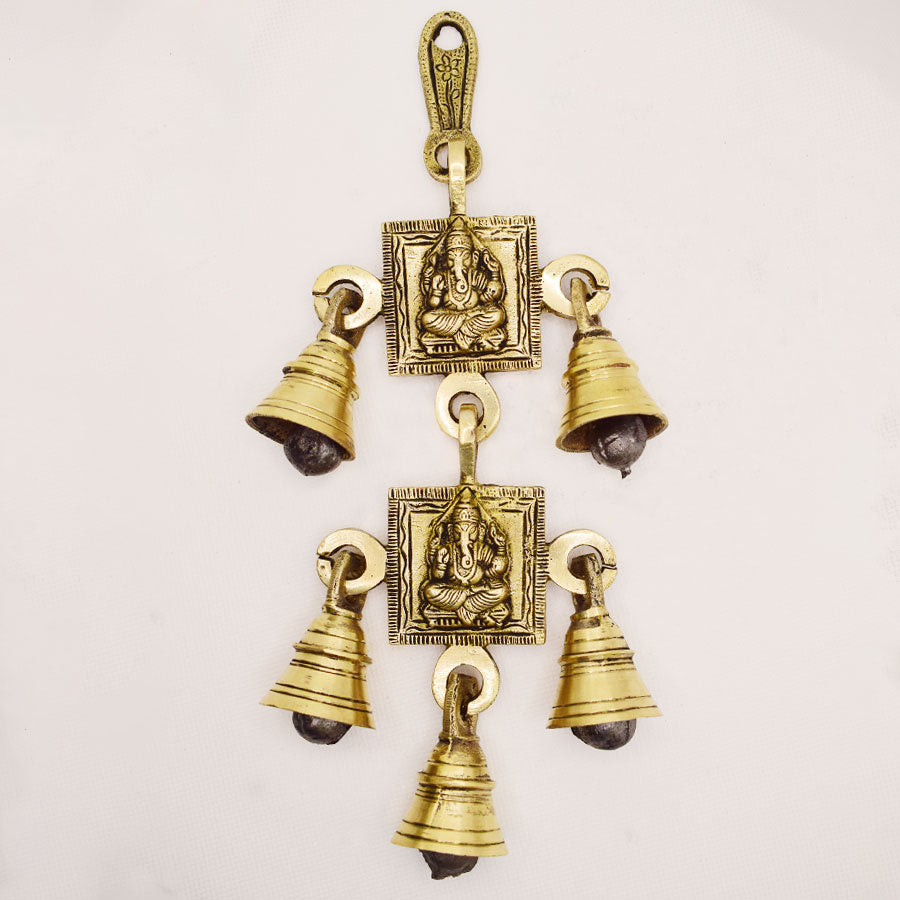 BRASS BELL WITH GANESH (2 BELL)