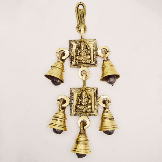 BRASS BELL WITH GANESH (2 BELL)