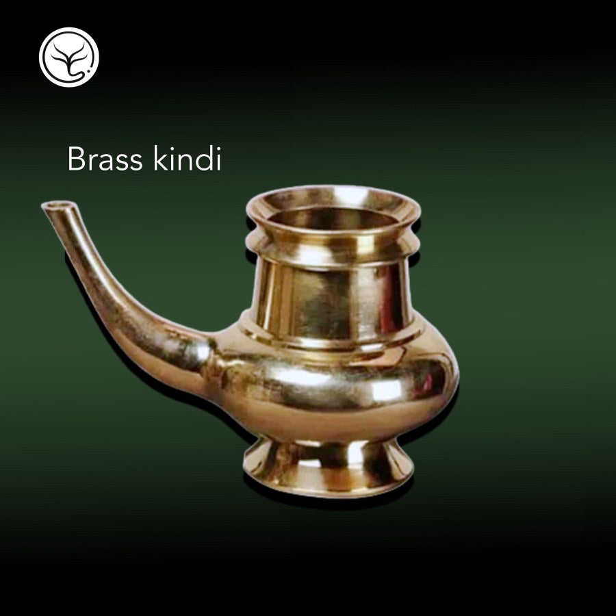 BRASS KINDI OR VESSEL WITH SPROUT