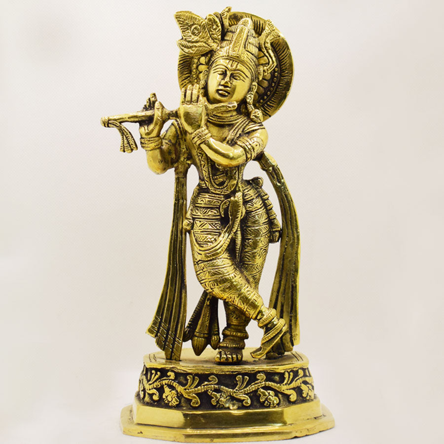 BRASS LORD KRISHNA STANDING