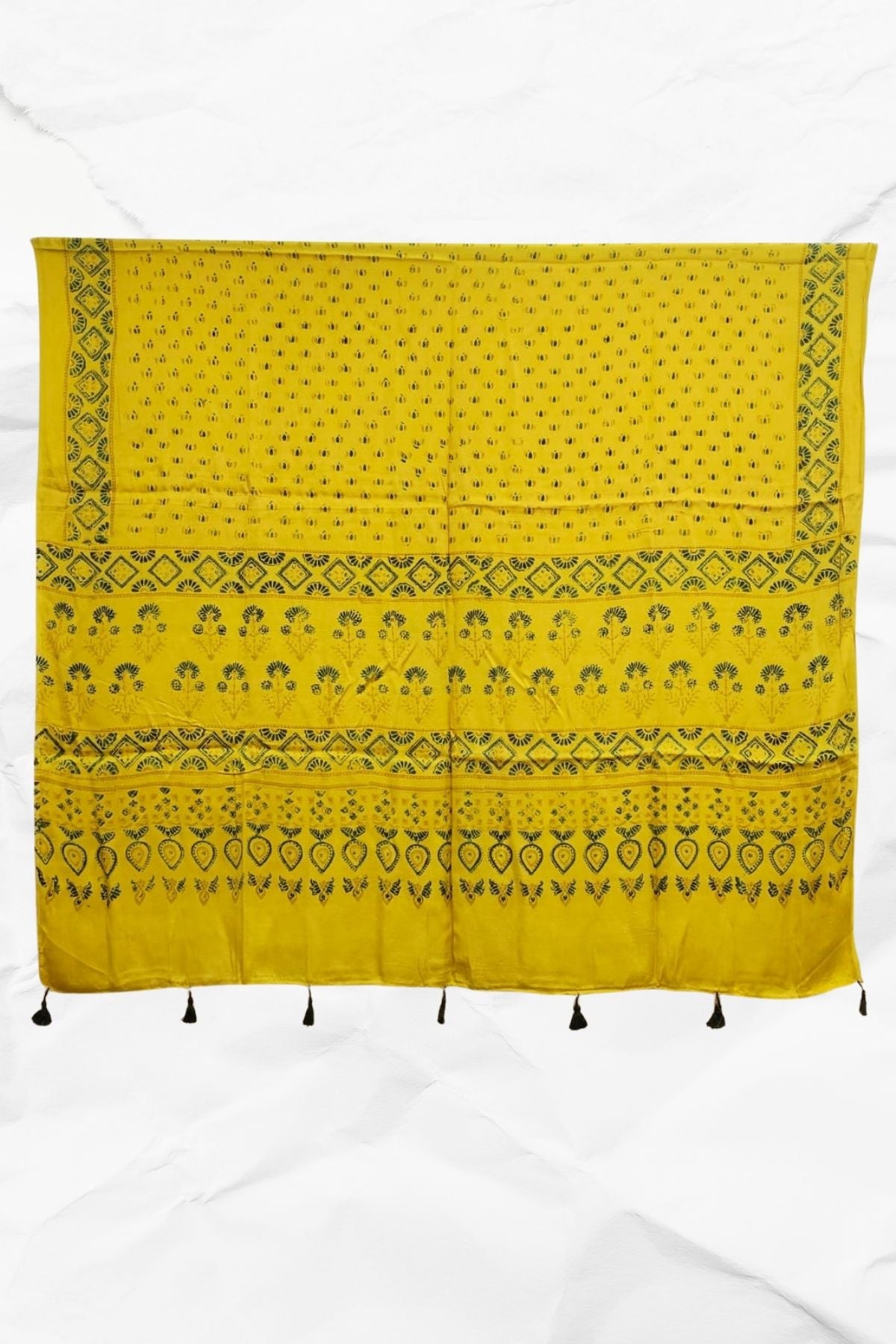 Dupatta with Ajrakh Print on Modal silk