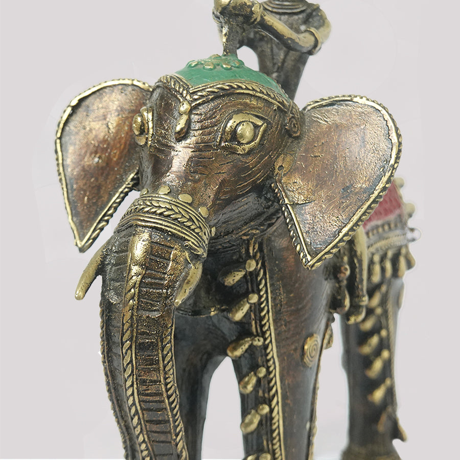 DHOKRA ELEPHANT WITH A MAHOUT