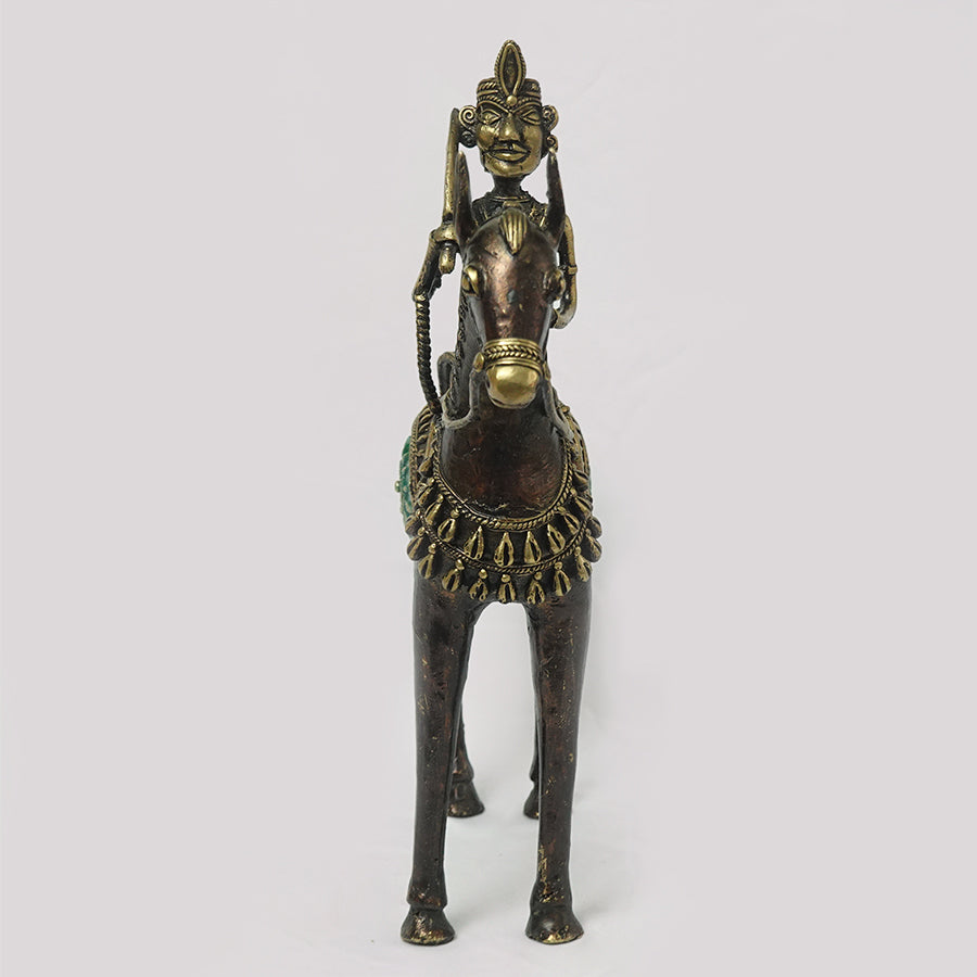 DHOKRA HORSE WITH A RIDER