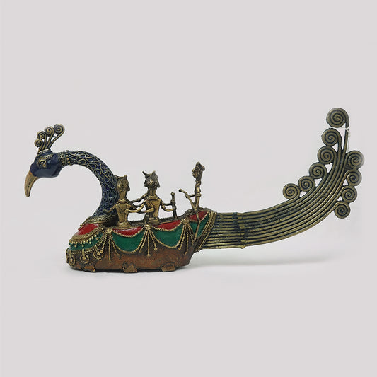 DHOKRA MULTICOLOUR PEACOCK BOAT