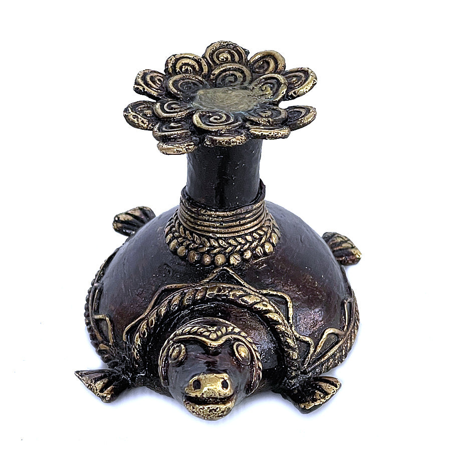 DHOKRA TORTOISE CANDLE HOLDER