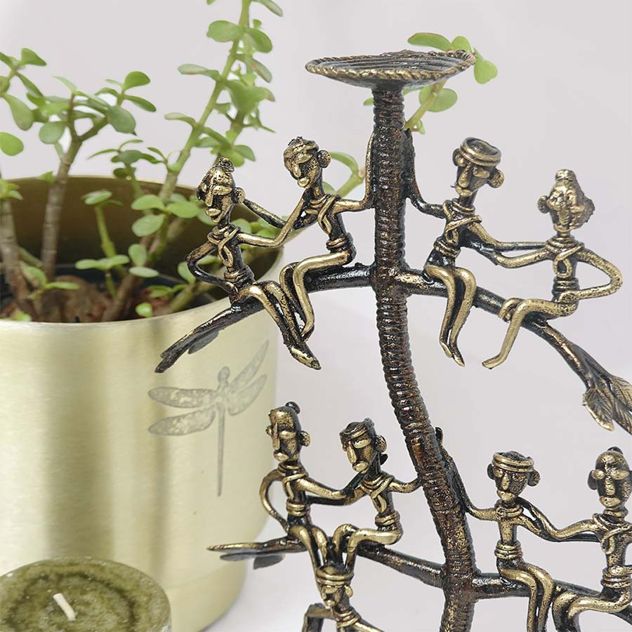 DHOKRA TRIBE CANDLE HOLDER