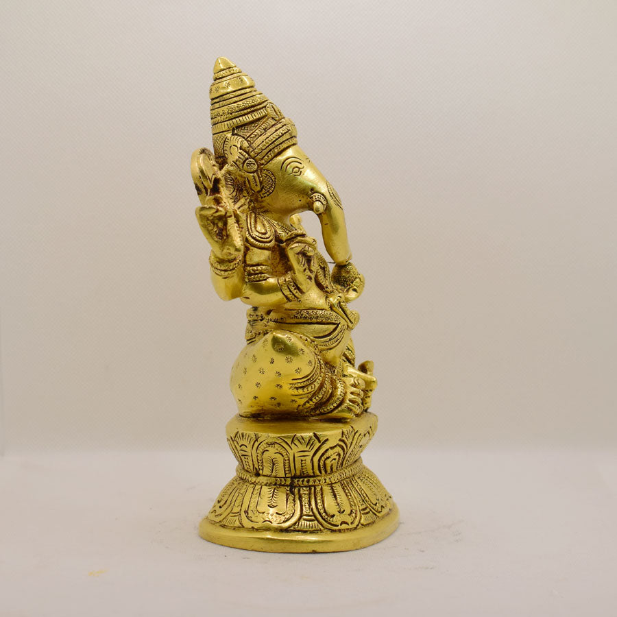 FINE QUALITY TRADITIONAL BRASS GANESHA