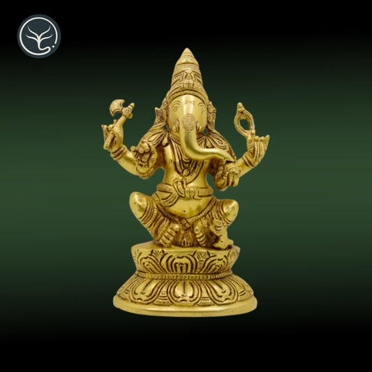 FINE QUALITY TRADITIONAL BRASS GANESHA