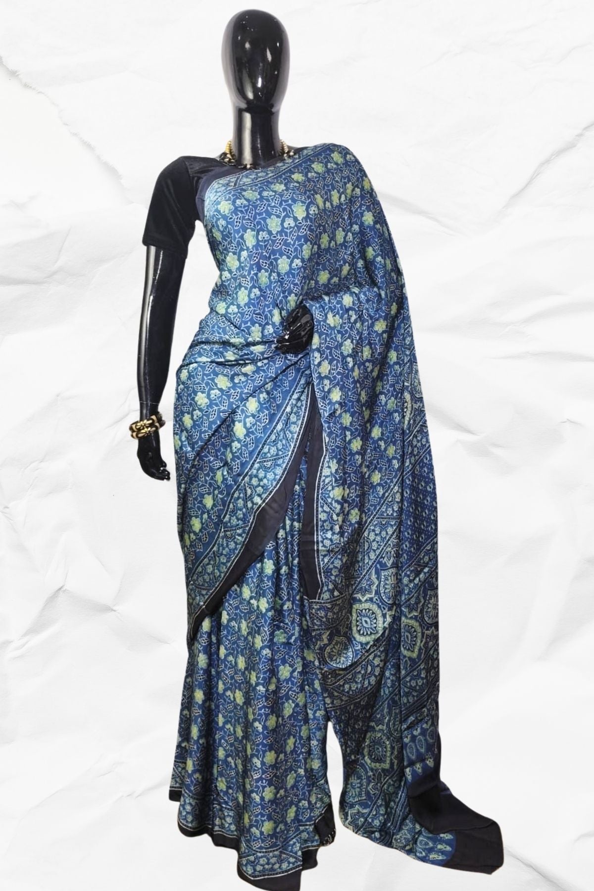 AJRAKH IN MODAL SILK (MD-AJ-KD-96) - BLOCK PRINTED