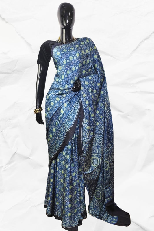 AJRAKH IN MODAL SILK (MD-AJ-KD-96) - BLOCK PRINTED