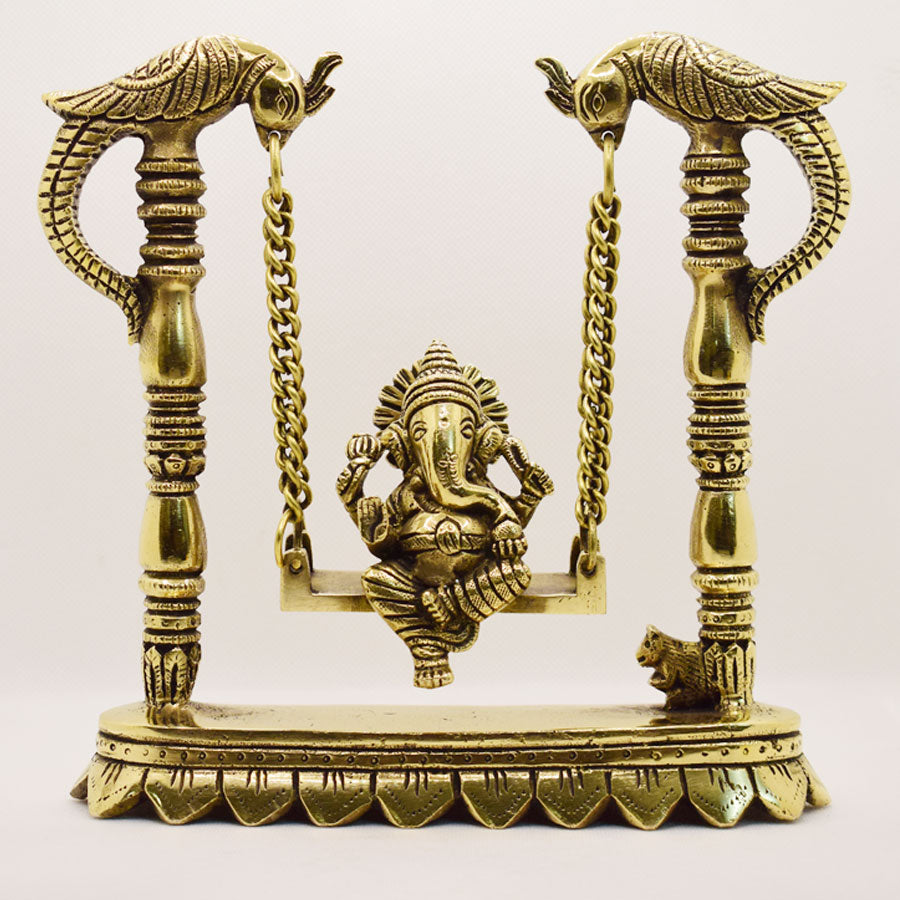 LORD GANESHA IDOL STATUE ON SWING