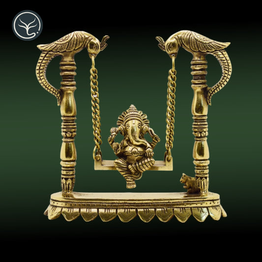 LORD GANESHA IDOL STATUE ON SWING