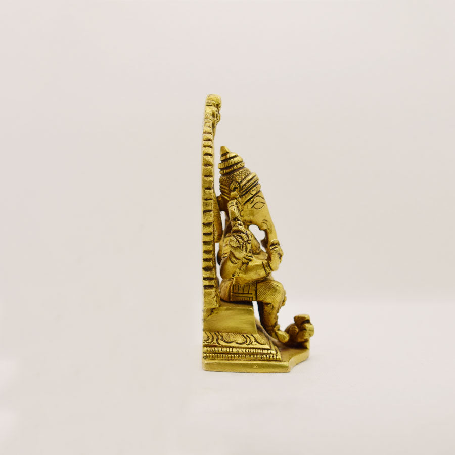 TRADITIONAL BRASS GANESHA WITH ARCH