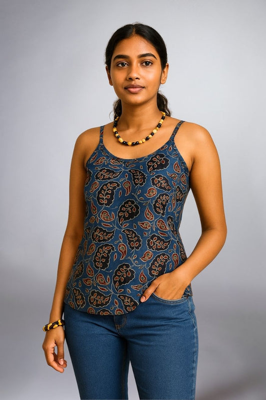 Ajrakh top - Blue