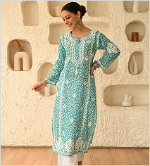 Embroidered Chikankari - Yellow