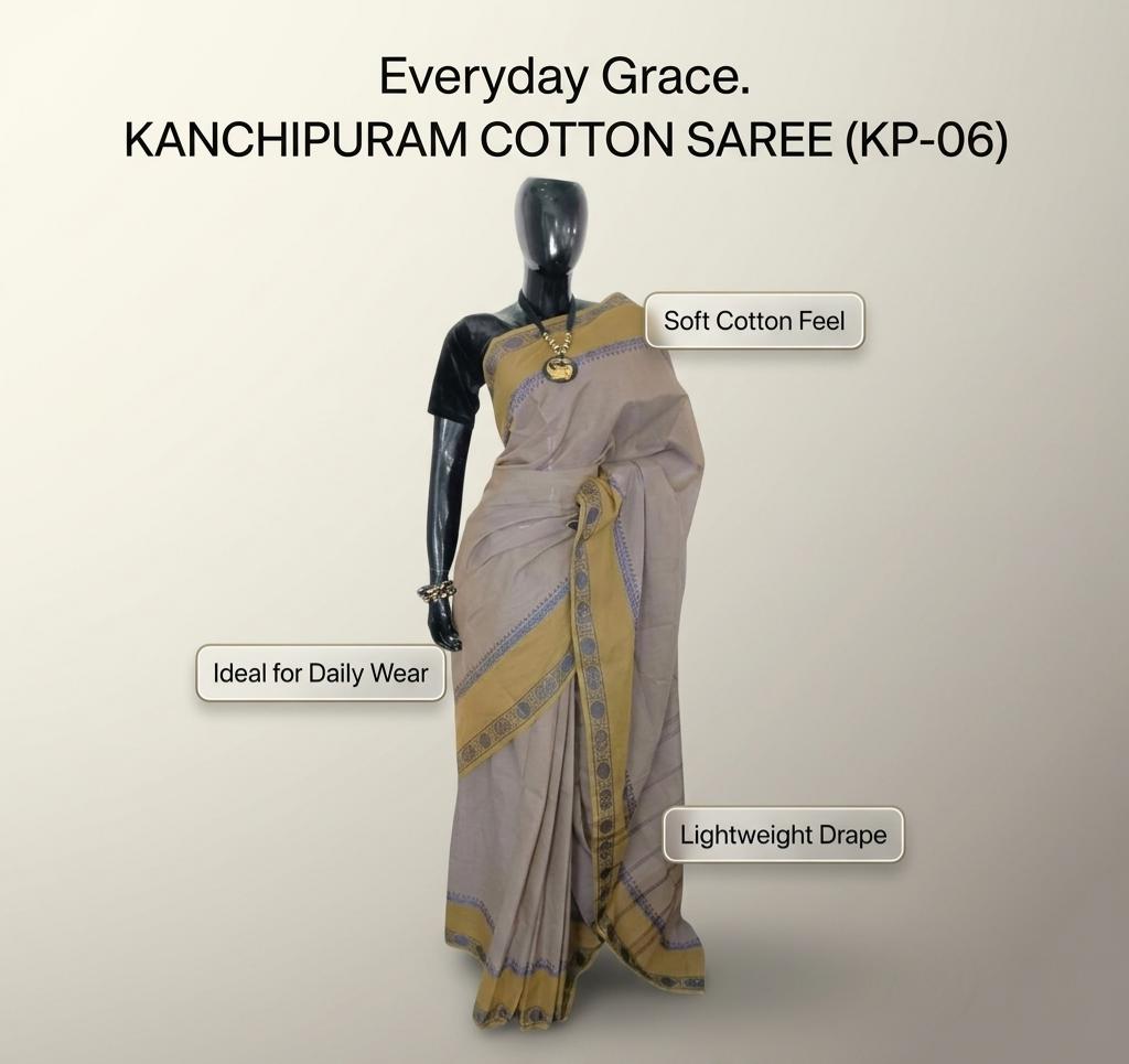 KANCHIPURAM COTTON SAREE (KP-06)
