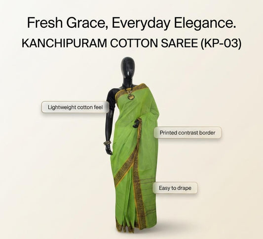 KANCHIPURAM COTTON SAREE (KP-03)