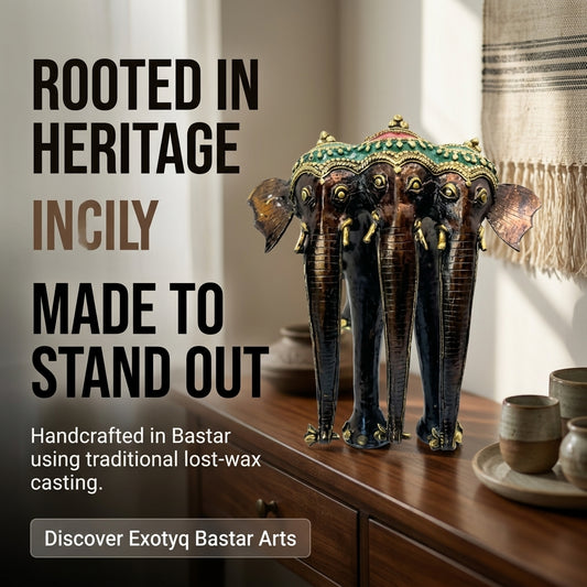 DHOKRA ELEPHANT TRIPPLE TRUNK