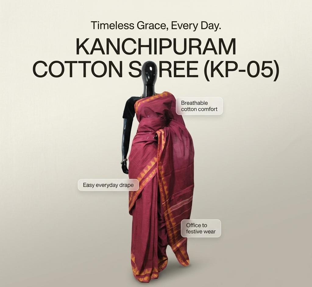 KANCHIPURAM COTTON SAREE (KP-05)