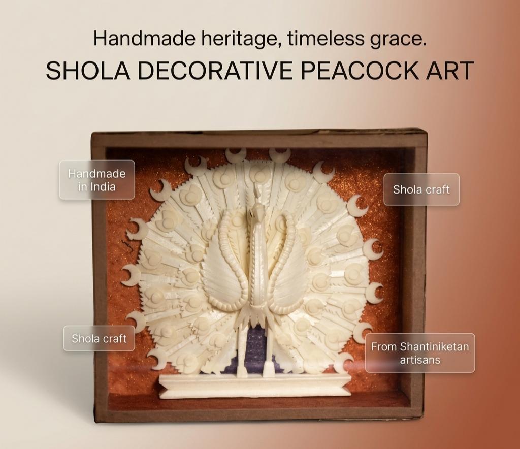 SHOLA DECORATIVE PEACOCK ART
