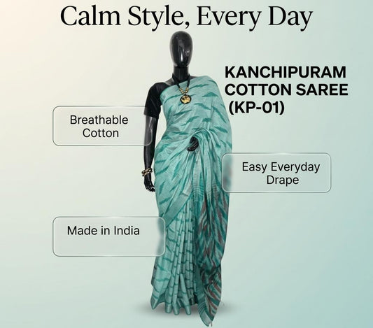 KANCHIPURAM COTTON SAREE (KP-01)