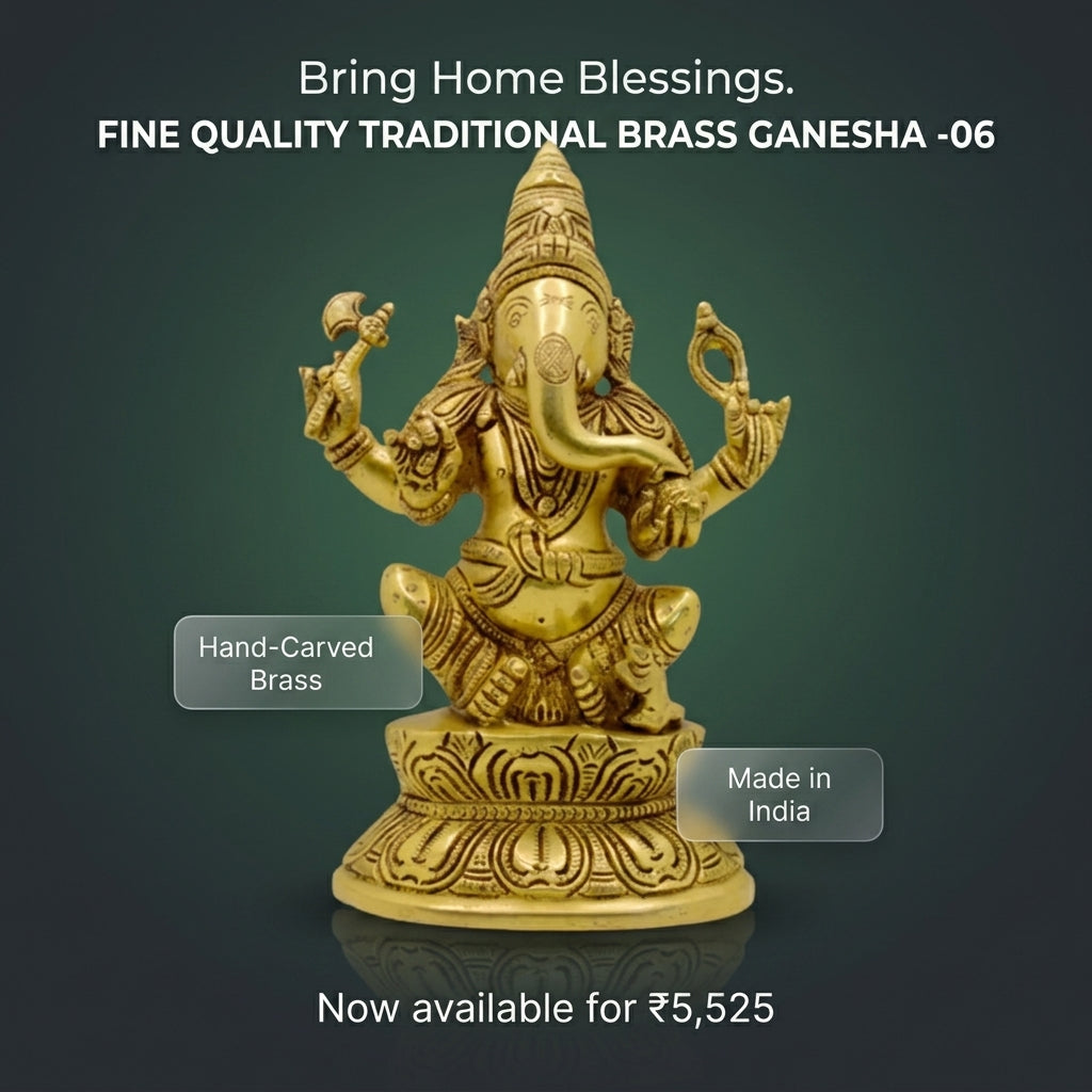 FINE QUALITY TRADITIONAL BRASS GANESHA