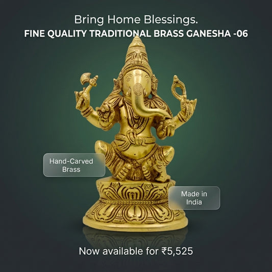 FINE QUALITY TRADITIONAL BRASS GANESHA